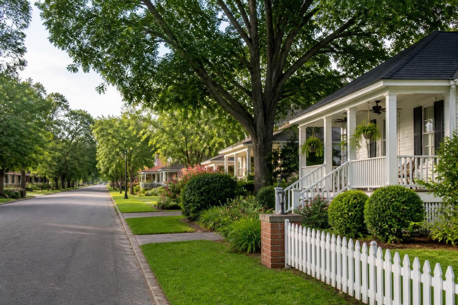 Clean Martin residential street with well-kept properties.